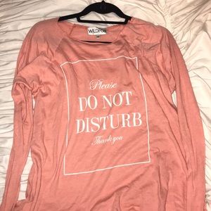 Coral/light pink wildfox long sleeve